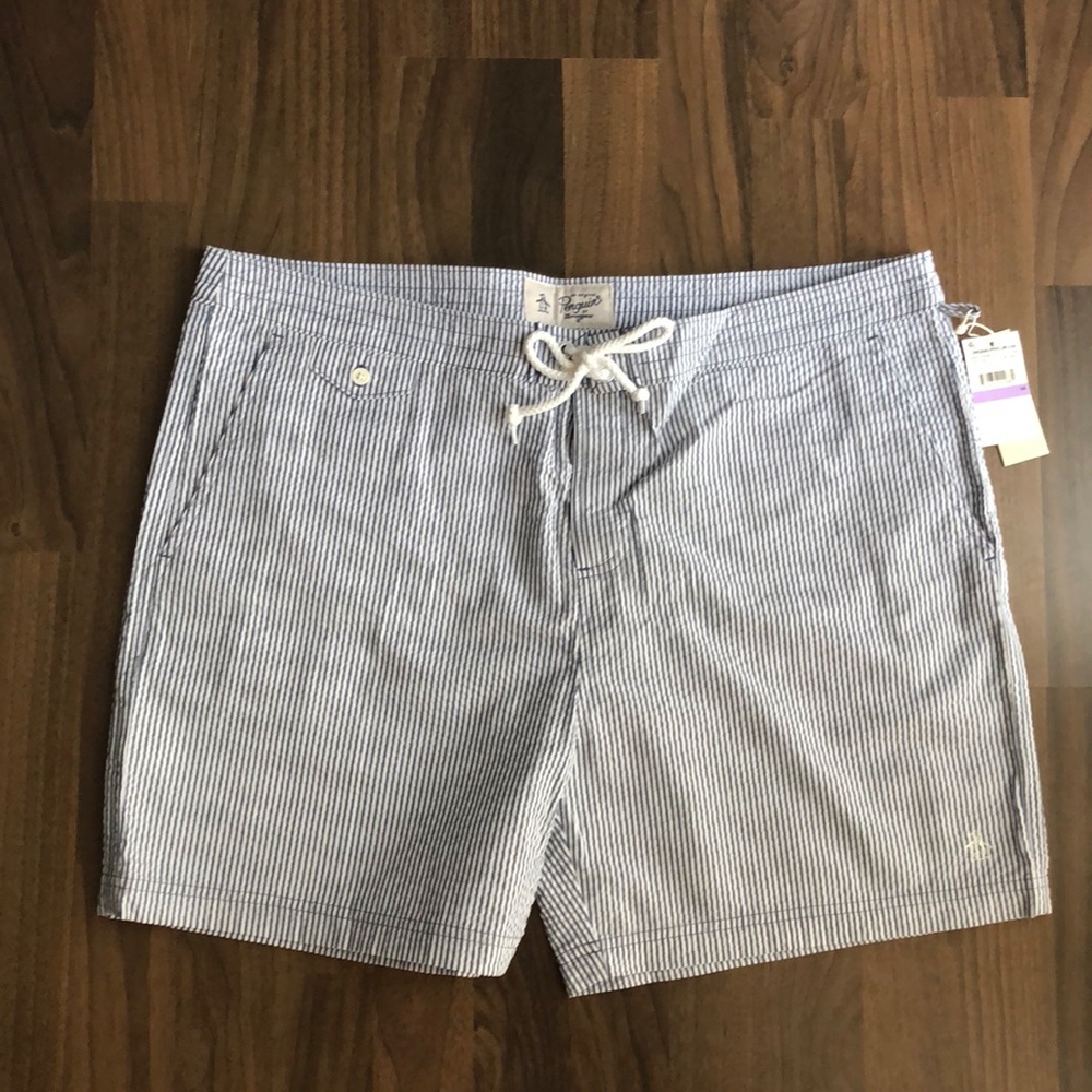 men’s Orignal Penguin Seersucker swim shorts